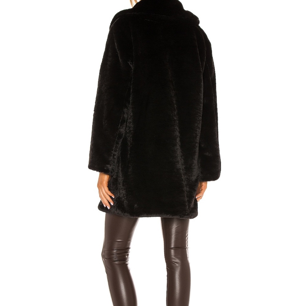 Linnea Black Faux Fur Coat
